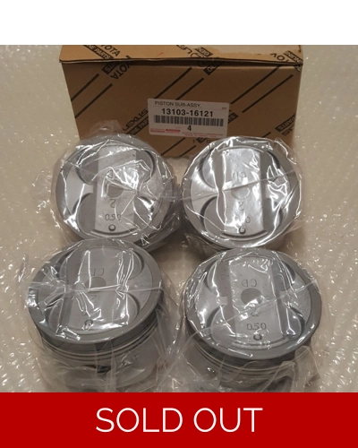 Genuine Toyota 4AGE 81.5mm piston set 20mm floating pin